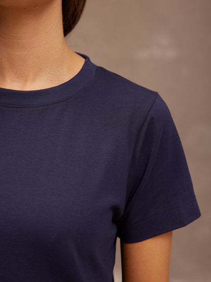 Adele Relaxed Tee - Navy