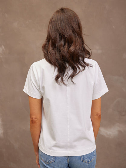 Adele Relaxed Tee - White