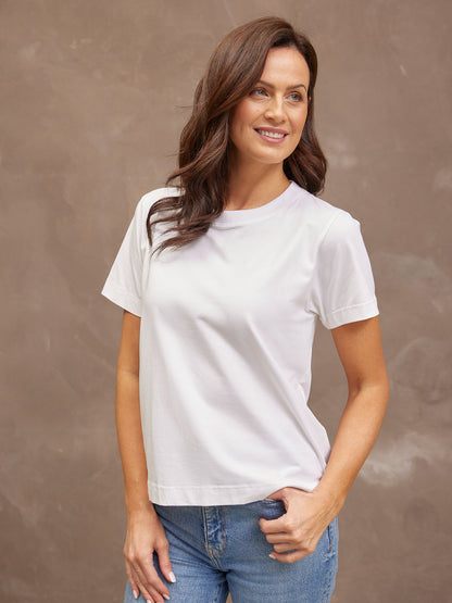Adele Relaxed Tee - White
