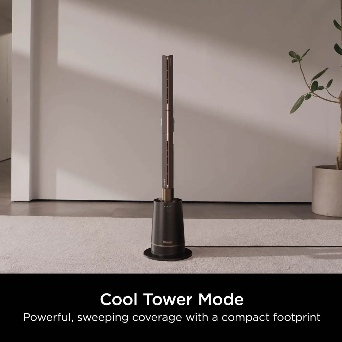 TurboBlade Bladeless Tower Fan – 20m Airflow, 10 Speeds, 180° Oscillation & Remote