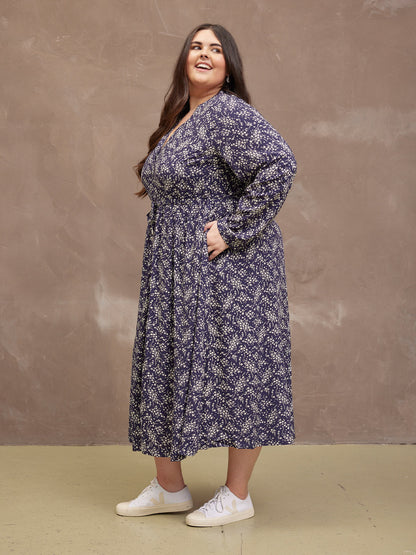 Ashleigh Shirt Dress - Navy Floral Print