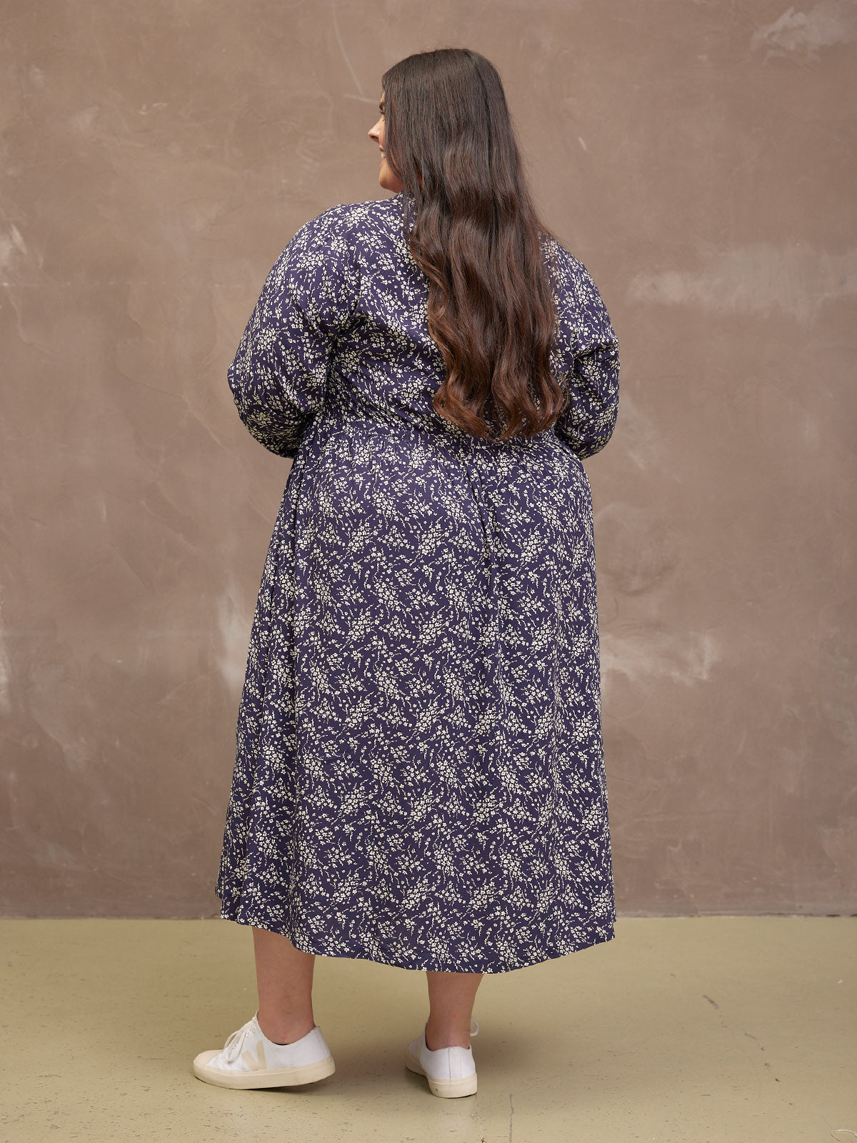 Ashleigh Shirt Dress - Navy Floral Print