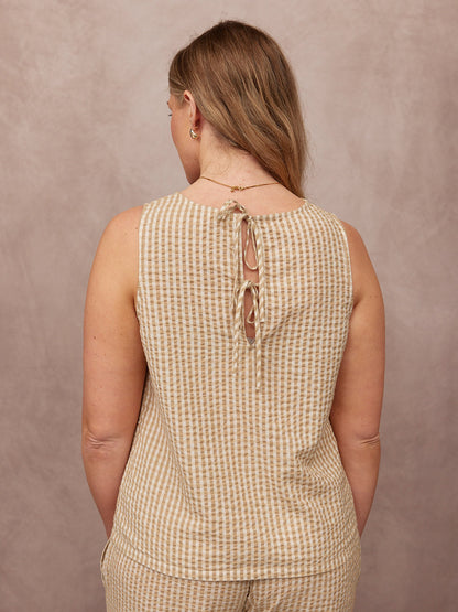 Ruby Tank Top - Brown Gingham