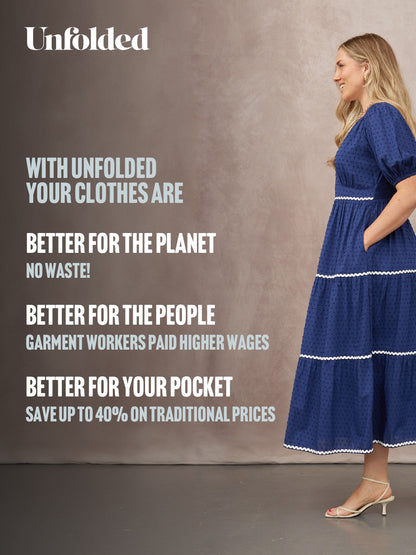 Nelly Ric Rac Dress - Navy & White