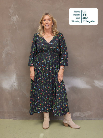 Maddie Dress - Black Floral