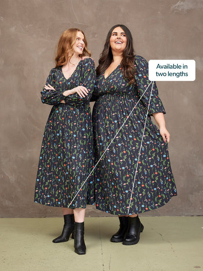 Maddie Dress - Black Floral