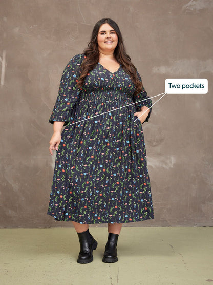 Maddie Dress - Black Floral