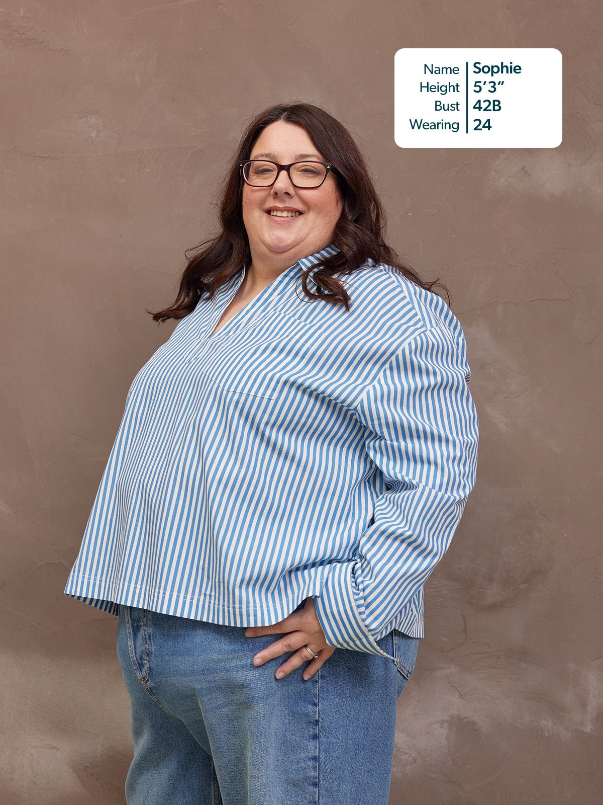 Maria Stripe Shirt - Blue and White