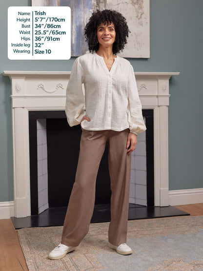 Meryl Summer Trouser - Mushroom