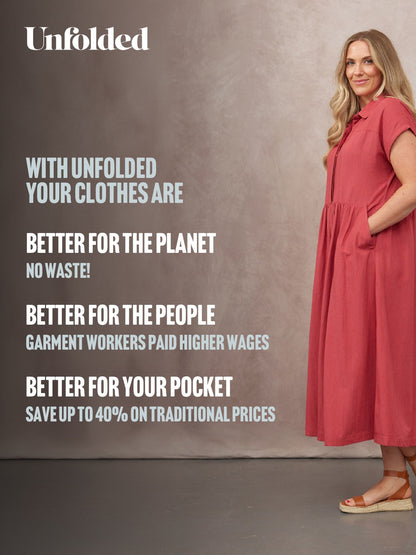 Rhiona Linen Shirt Dress - Rose