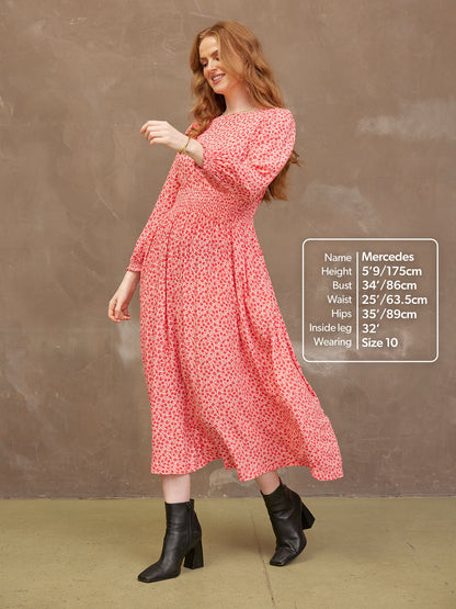 Vera Ditsy Print Midi Dress