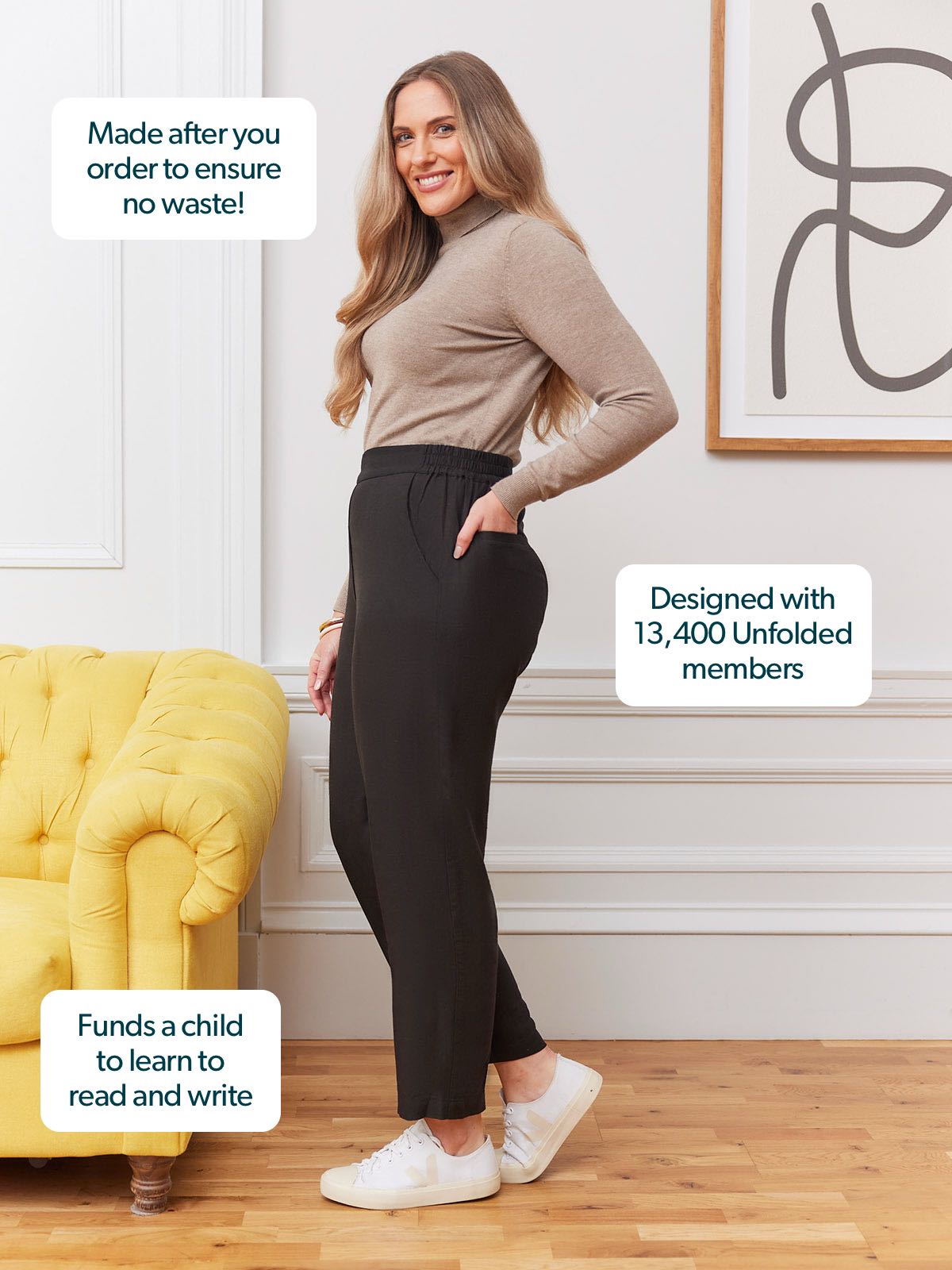 Viv Straight Leg Trouser - Black