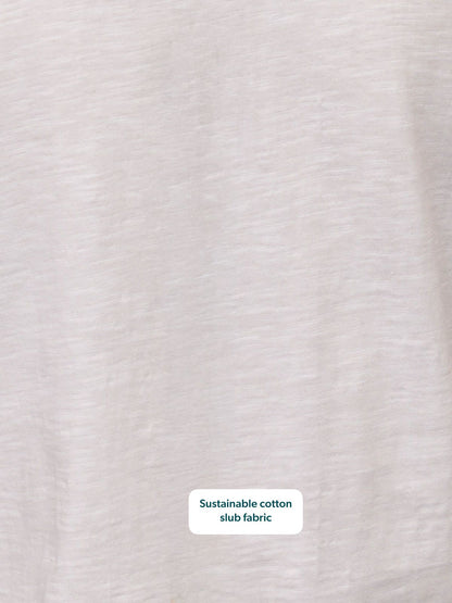 Cathy V-neck Tee - White