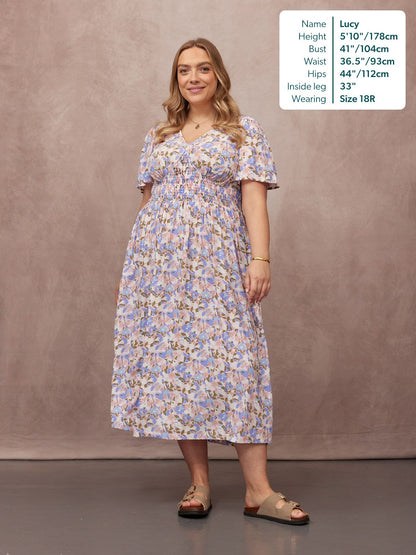 Maddie Short Sleeve Dress - Floral Print