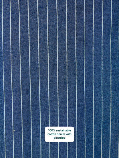 Mel Denim Shirt Dress - Denim Pinstripe