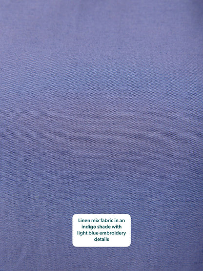 Co-Ord Embroidered Top & Trouser Bundle - Violet & Verity - Blue