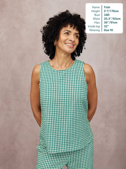 Tank Top & Trouser Bundle - Ruby & Rhianna - Green Gingham